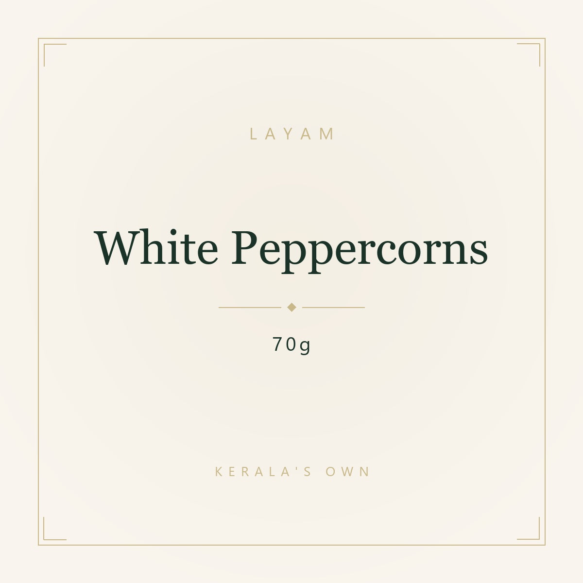LAYAM White Peppercorns, 70g
